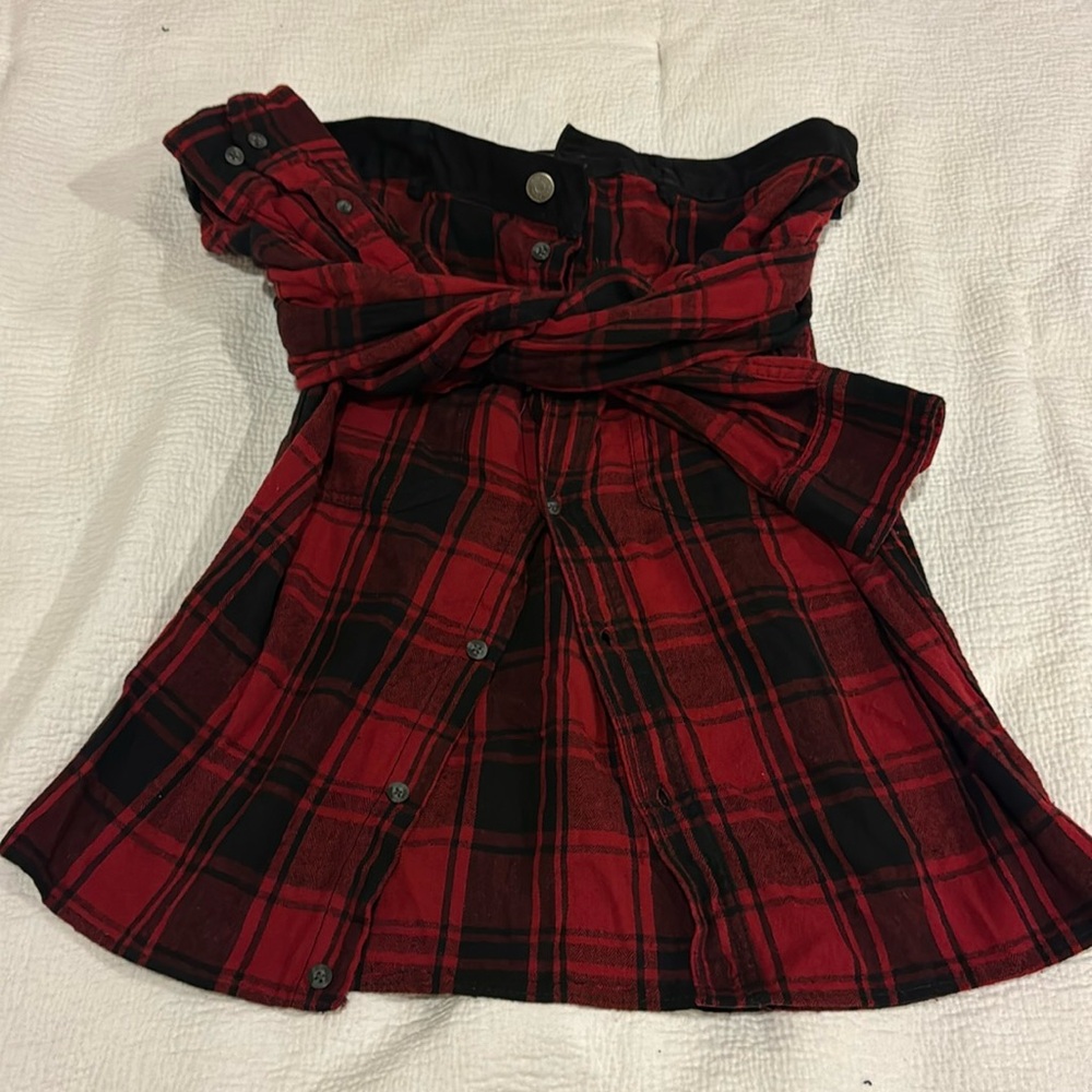 Custom Destructive By Bronte Plaid Skirt Size Medium